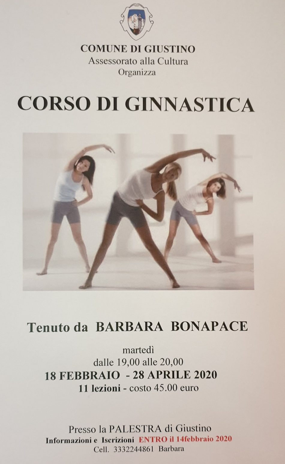 Corso di Ginnastica tenuto da Barbara Bonapace