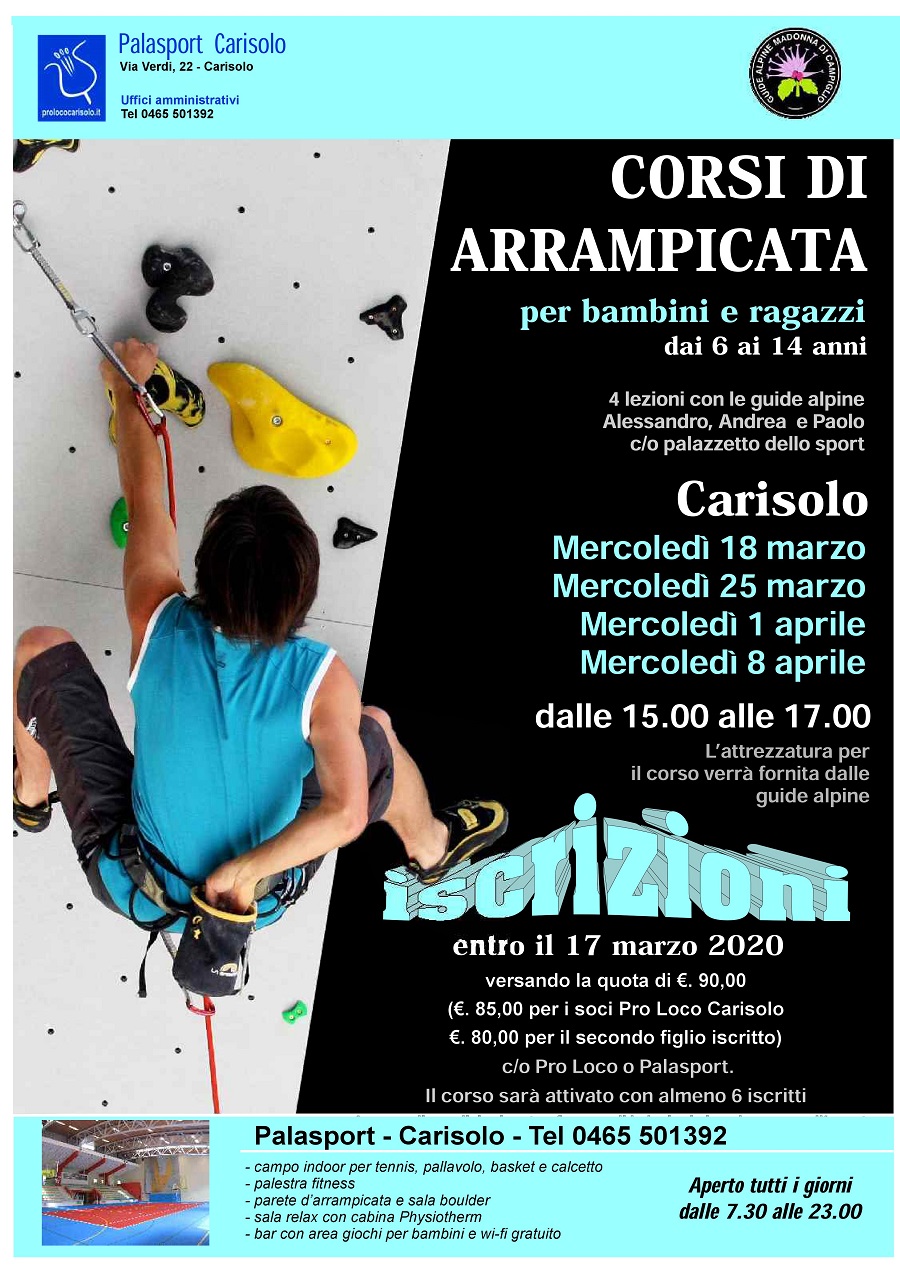 Corso di arrampicata per bambini