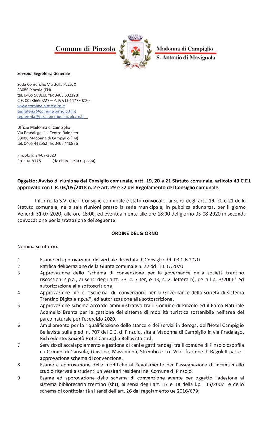 Ordine del giorno