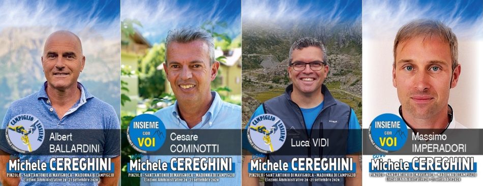 Ecco i nomi dei nuovi consiglieri comunali di Pinzolo. I più votati sono Ballardini, Cominotti, Vidi e Imperadori