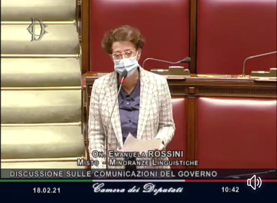 L’onorevole Emanuela Rossini è intervenuta stamattina alla Camera dei Deputati