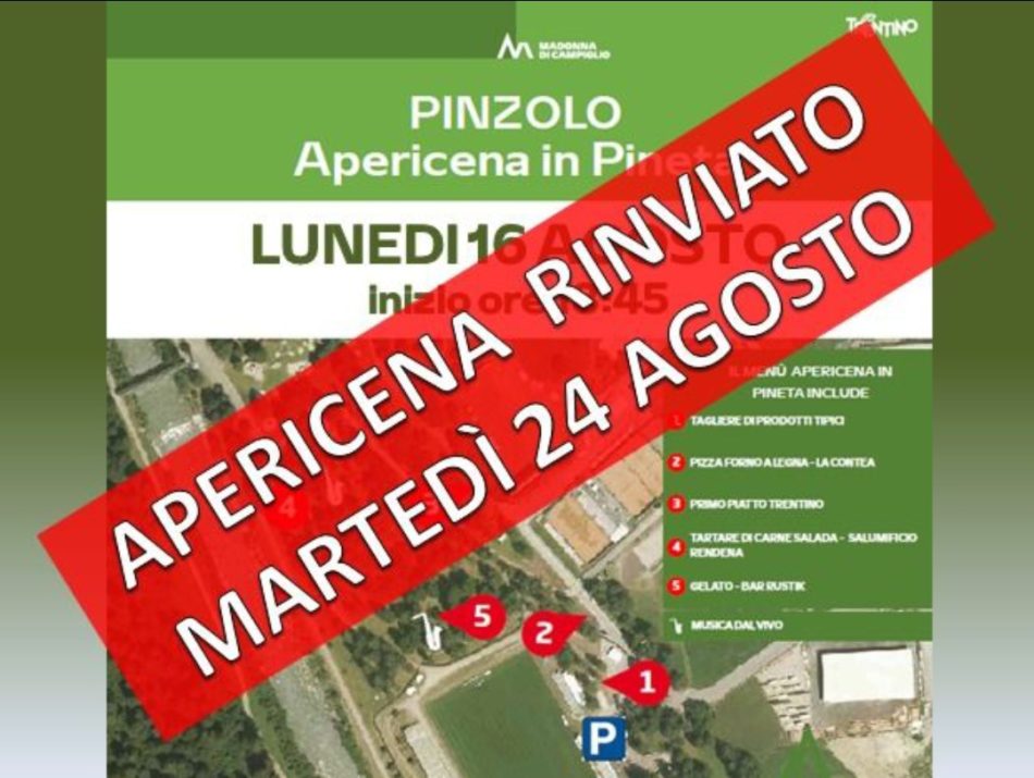 APERICENA RIVIATO a martedì 24 agosto