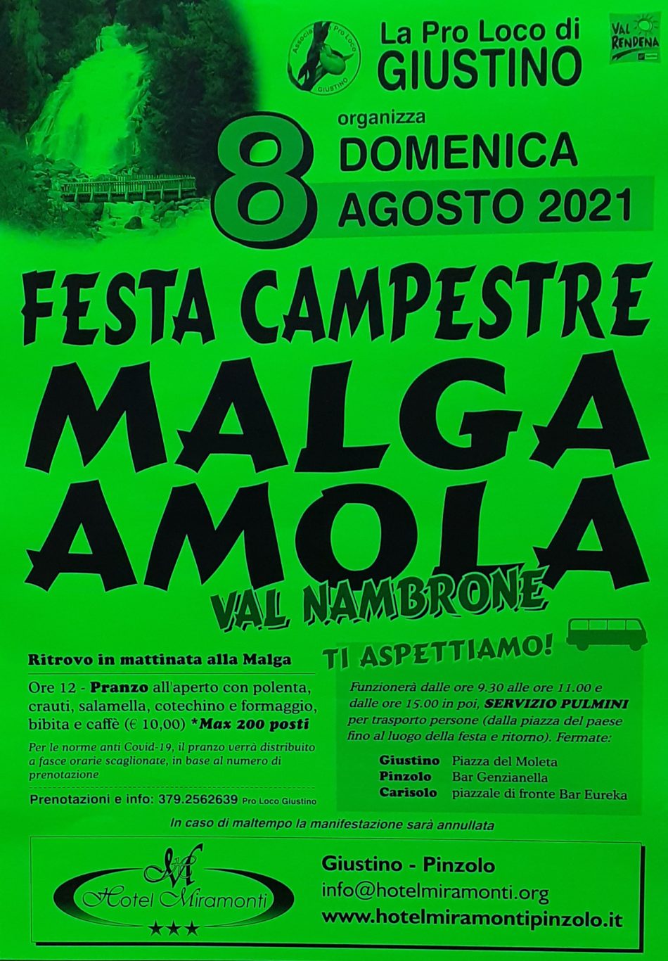 8 agosto – Festa campestre malga Amola