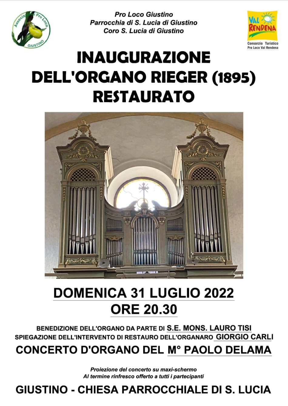 Inaugurazione dell’organo Rieger restaurato.