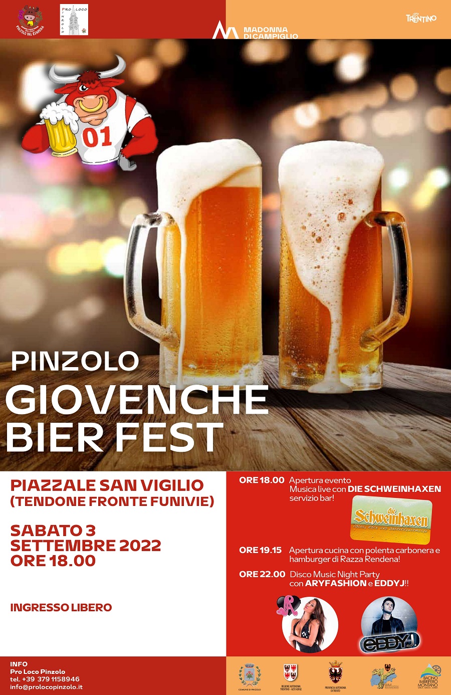 Pinzolo – Sabato 3 settembre: “Giovenche Bier Fest”