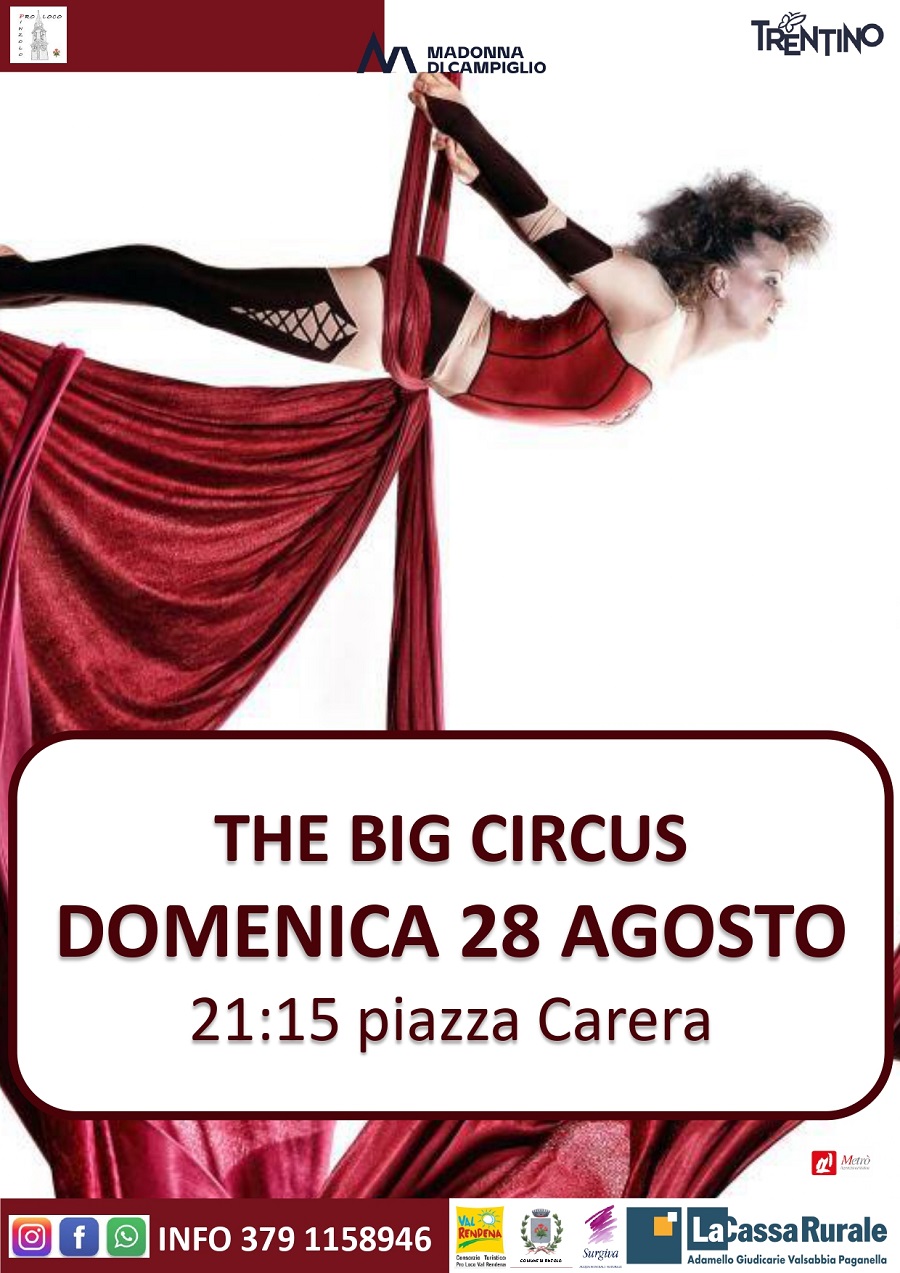 Pinzolo Domenica 28 agosto ore 21.15: “The Big Circus” in piazza Carera