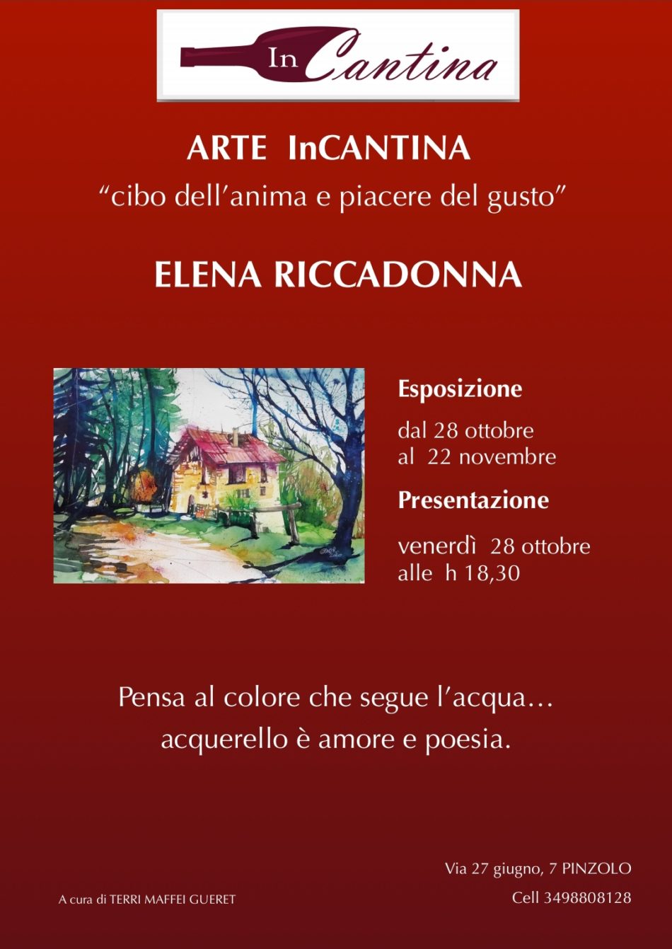 ArteInCantina: dal 28 ottobre “Elena Riccadonna”