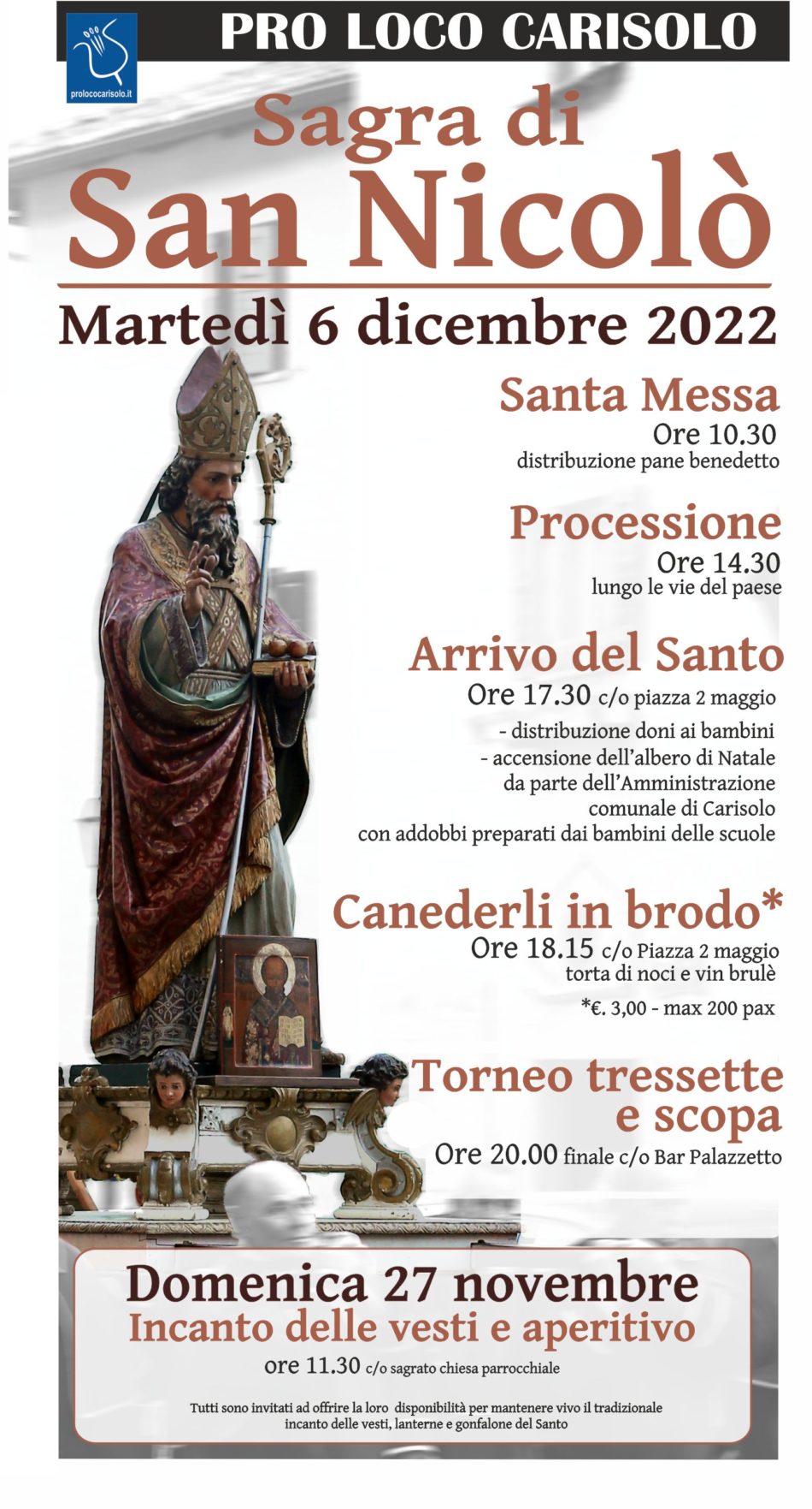 Festa San Nicolò 27 novembre – 6 dicembre