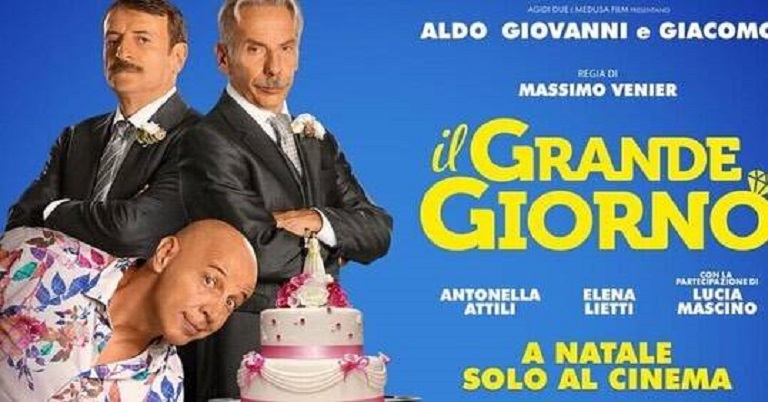 Torna il cinema al Paladolomiti di Pinzolo: questa sera “Il grande giorno” con Aldo, Giovanni e Giacomo alle ore 21.15
