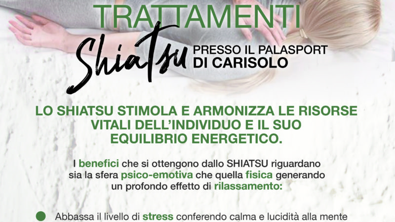 Trattamenti Shiatzu al palasport di Carisolo