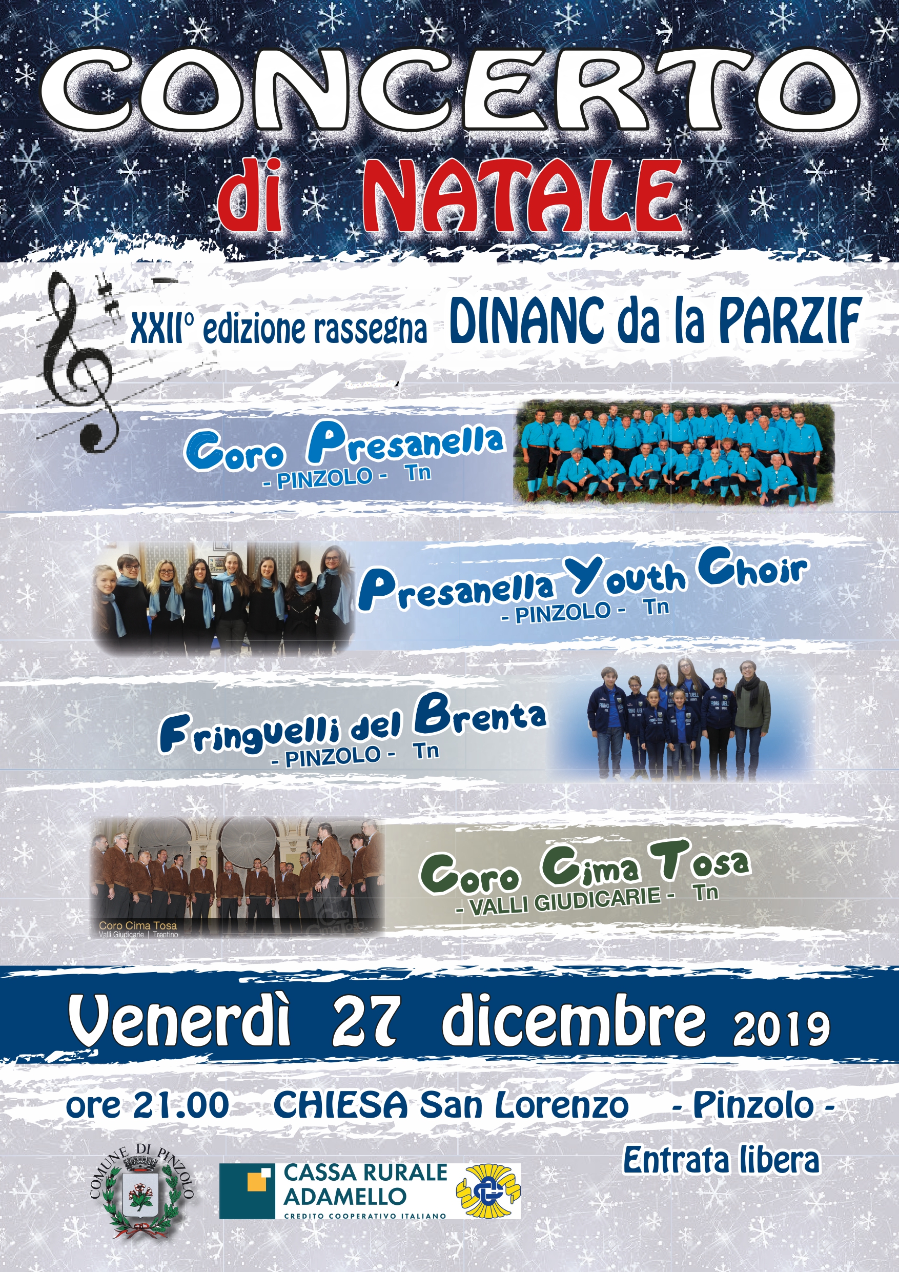 Concerto di Natale 27 dicembre – DINANC da la PARZIF