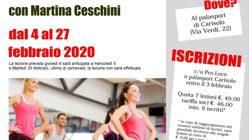 Corso di Power Gag al Palazzetto dello sport di Carisolo