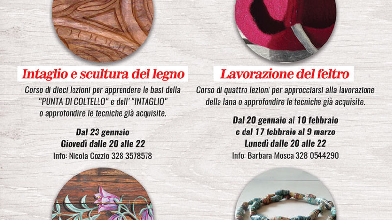 Antichi Mestieri – Spiazzo – Presentazione corsi venerdì 10 gennaio