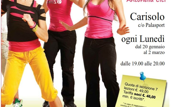 Corso di Zumba, dal 20 gennaio al 2 marzo 2020 al Palasport di Carisolo