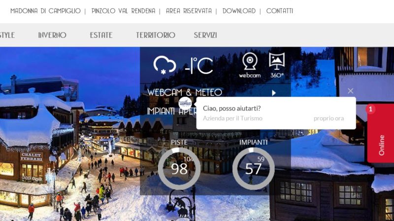 L’Apt Campiglio sta sperimentando un nuovo servizio “chat” riservato a turisti e operatori