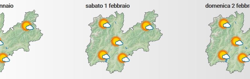 Dopo la debole perturbazione di oggi, soleggiato per tutto il fine settimana