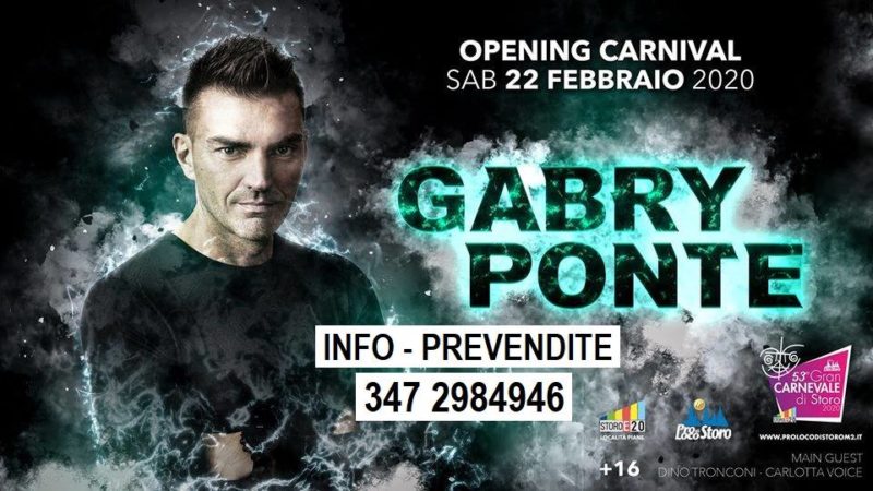 Il CoronaVirus fa saltare il concerto di Gabry Ponte, evento clou del Carnevale Storo