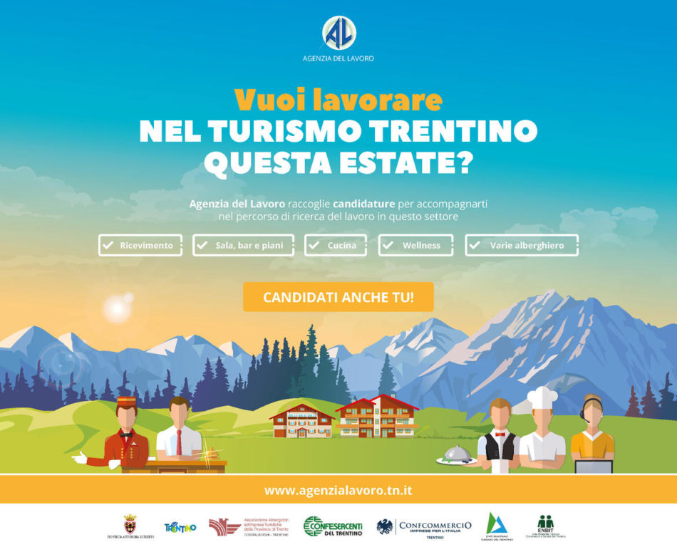 Lavora nel turismo in Trentino questa estate: in arrivo i Career day per lavorare nel settore