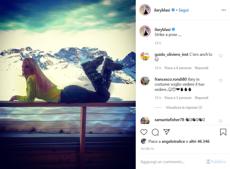 Ilary Blasi a Madonna di Campiglio