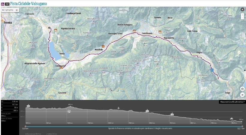Ciclabile Valsugana