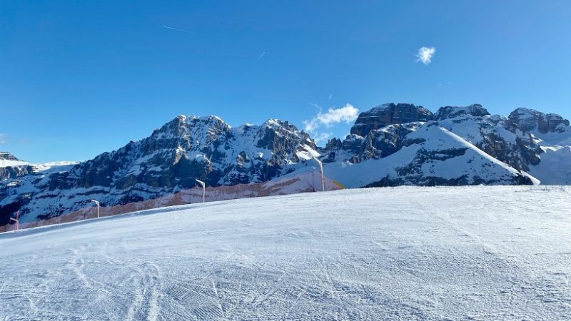 Ecco le immagini delle piste di Pinzolo, Campiglio e Folgarida-Marilleva postate nella pagina facebook della Skiarea