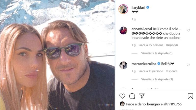 Francesco Totti e Ilary Blasi in vacanza con i figli a Madonna di Campiglio