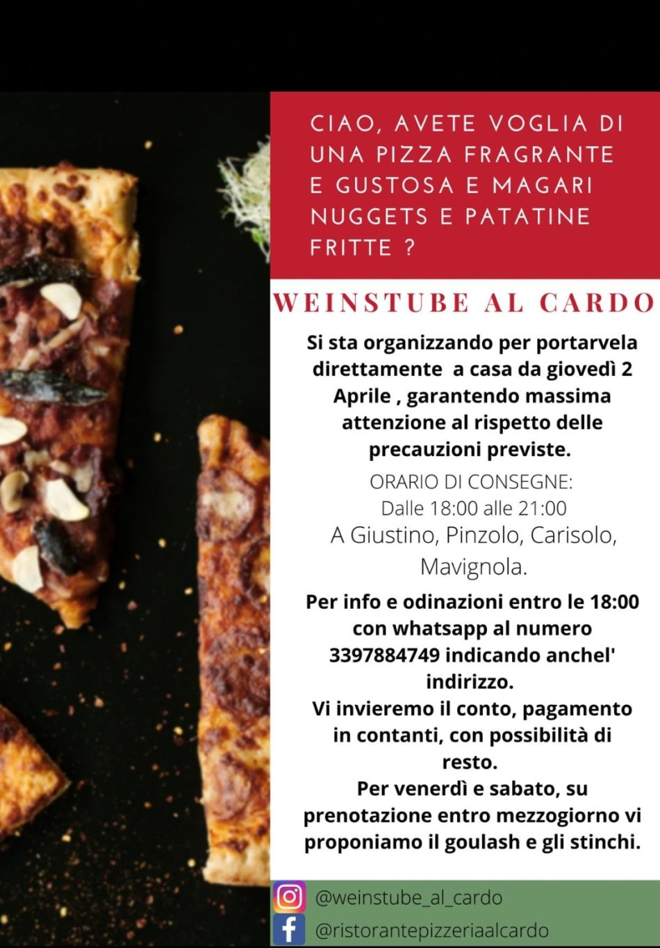 Avete voglia di una pizza fragrante e gustosa e magari nuggets e patatine fritte?