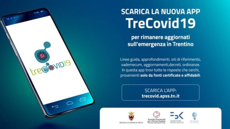 TreCovid19, la App per per i cittadini per tenersi aggiornati sull’emergenza coronavirus in Trentino