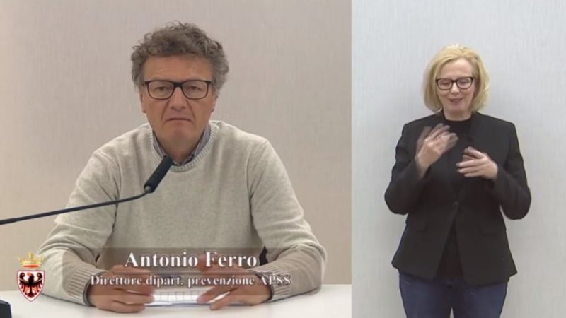 Situazione ancora allarmante: 121 (76 con tampone e 45 non tamponati) i nuovi casi, per un totale di 2122 persone contagiate in Trentino