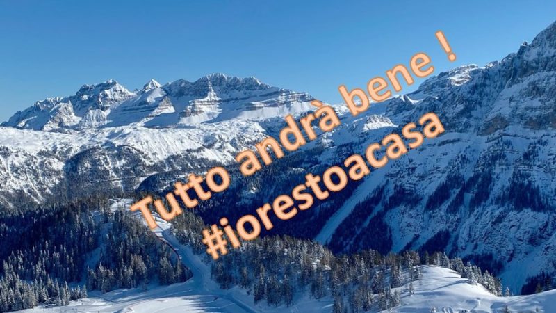 “Tutto andrà bene”. Anche a Pinzolo quasi tutti i commercianti e gli esercenti pubblici che hanno abbassato le serrande