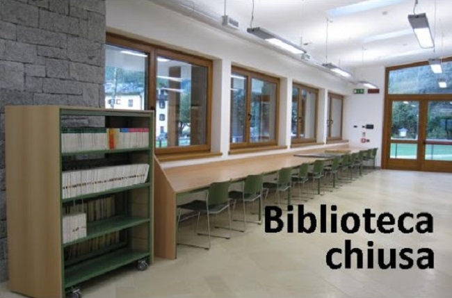 La Biblioteca di Pinzolo e il punto di lettura di Madonna di Campiglio sono chiusi al pubblico