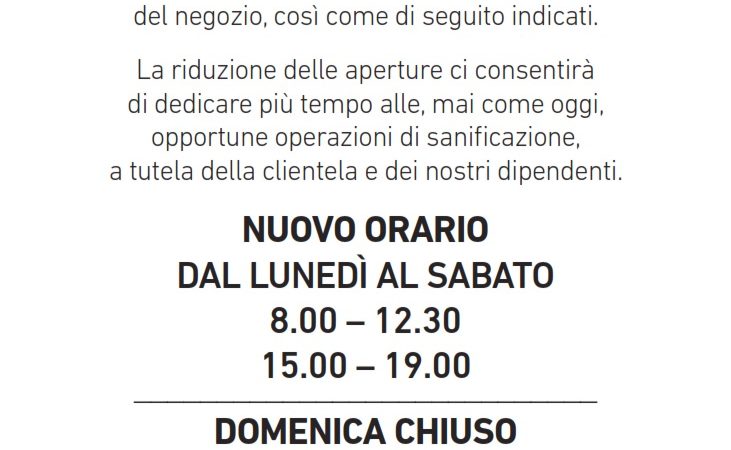 Nuovo orario del Conad Spesa Facile di Spiazzo