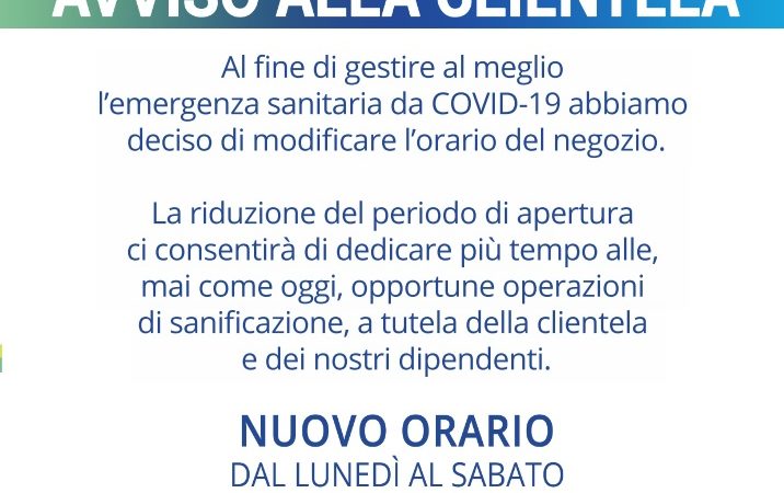 Famiglia Cooperativa: NUOVI ORARI del negozio Verde e Blu di Pinzolo