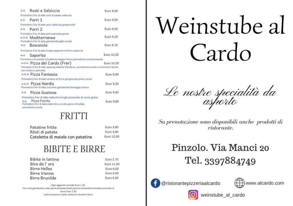 Ristorante Pizzeria Weinstube Al Cardo