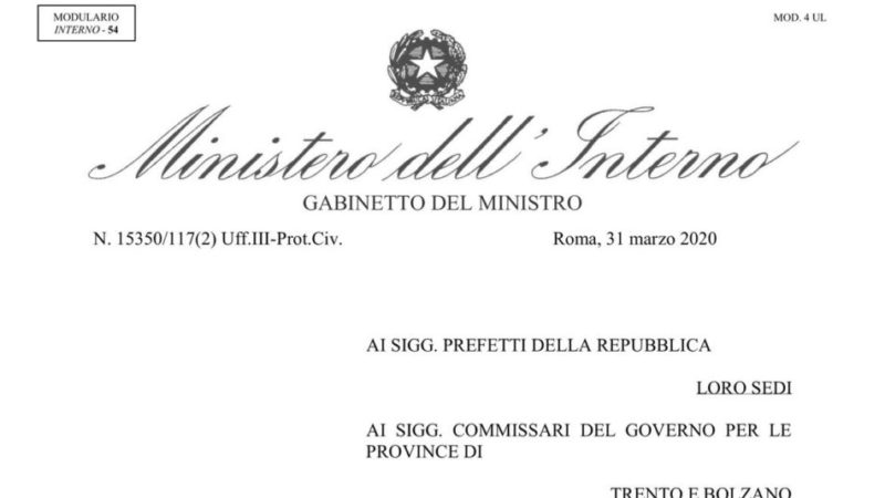 “Iorestoacasa”: le restrizioni non cambiano. No jogging e passeggiate