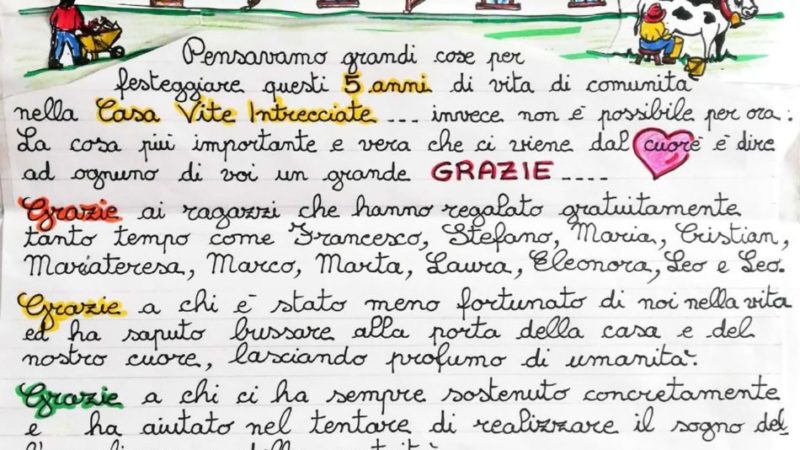 11 maggio 2015 – 11 maggio 2020: Anniversario Vite Intrecciate
