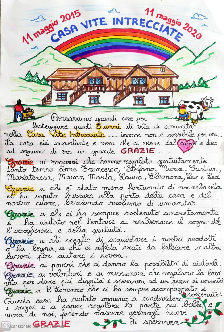 11 maggio 2015 – 11 maggio 2020: Anniversario Vite Intrecciate