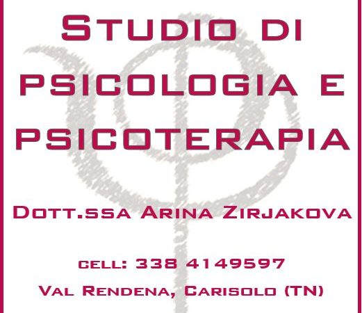 Da questa settimana ha ripreso la sua attività lo studio della dott.ssa Arina Zirjakova – psicologa e psicoterapeuta a Carisolo