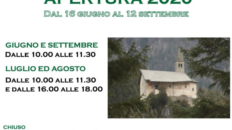 Orari di apertura della chiesa di S. Stefano nel corso dell’estate 2020