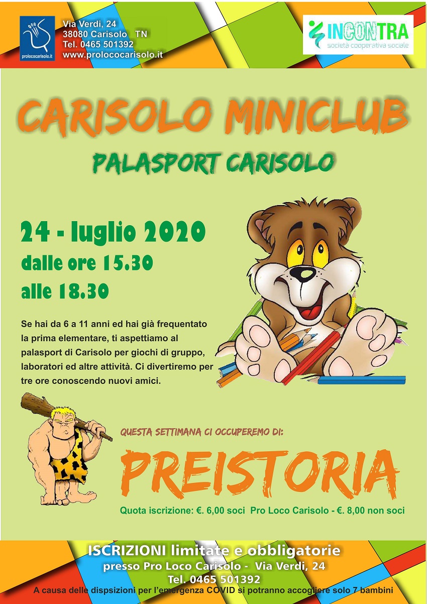 Pro Loco Carisolo – Attività di Miniclub di venerdì 24 luglio