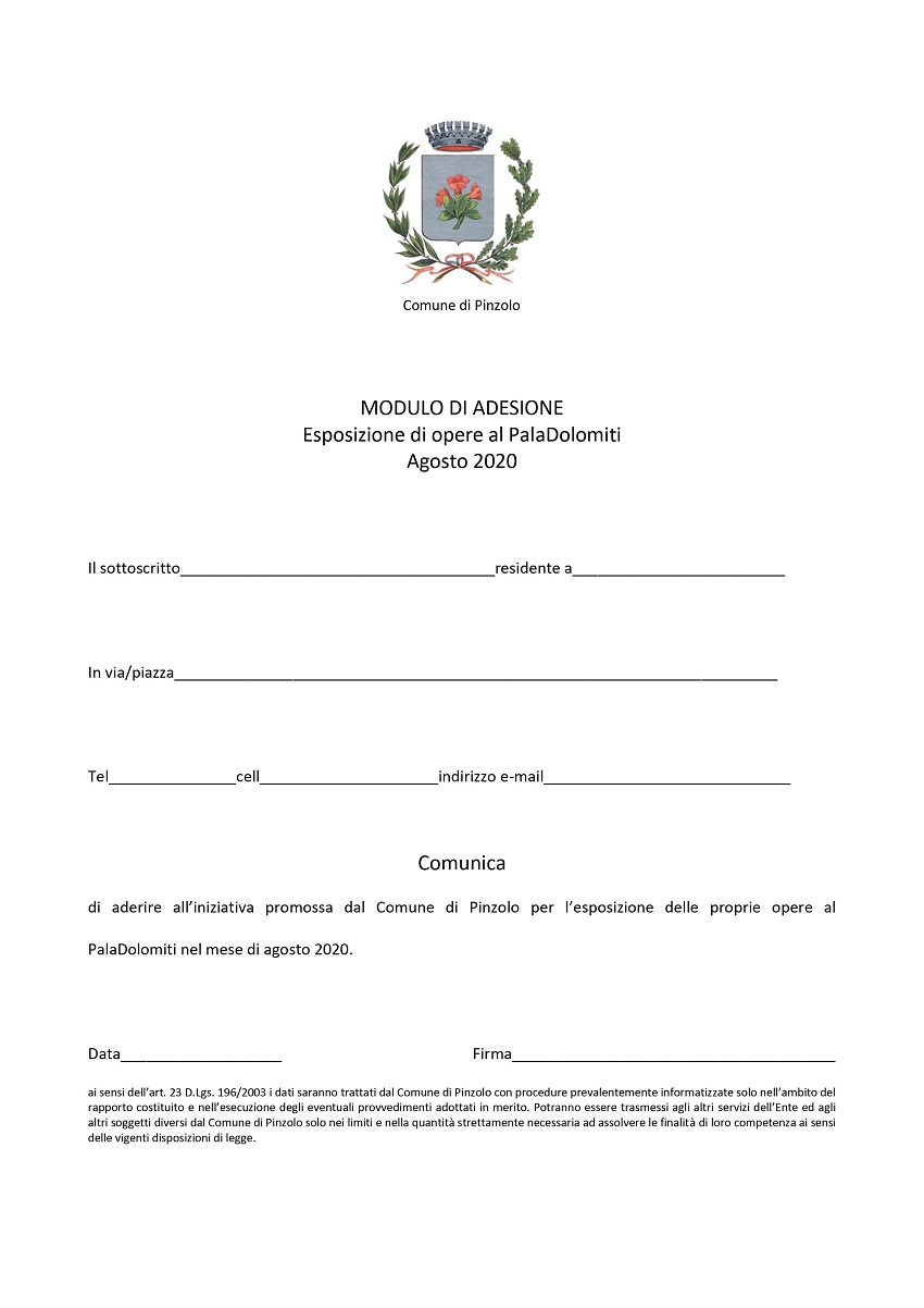 Scheda di adesione