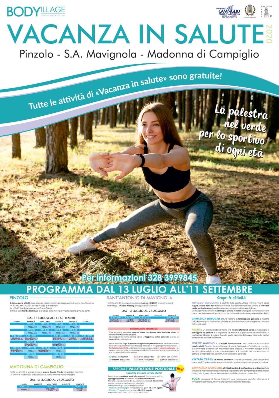 Ginnastica, risveglio muscolare, yoga e tanto altro in Pineta