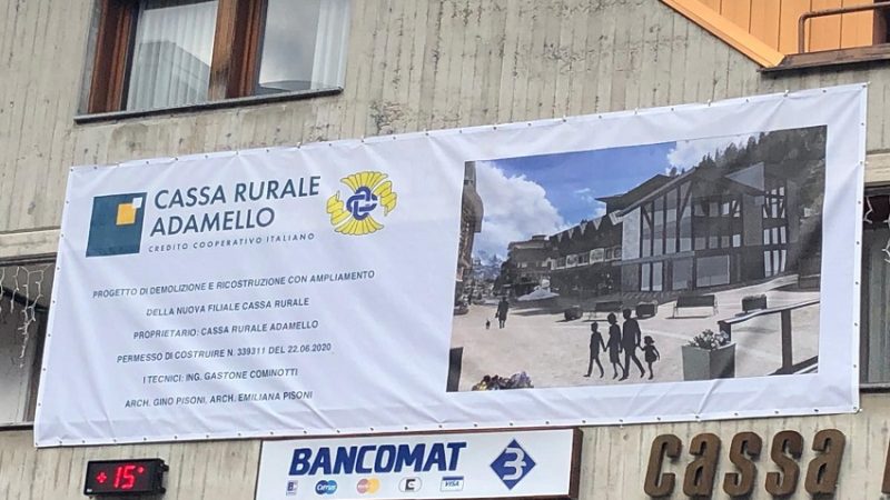 Madonna di Campiglio: la Cassa Rurale Adamello cambia il volto di piazza Righi