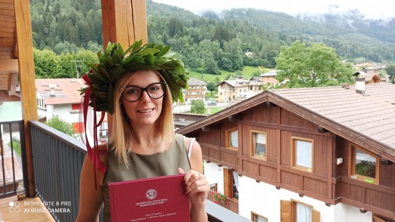 Congratulazioni vivissime a Maria Maffei, neolaureata di Pinzolo