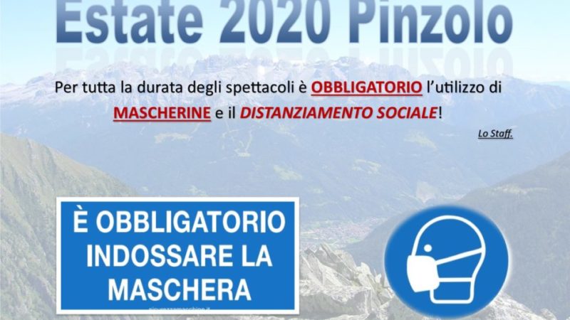 Pro loco Pinzolo: obbligo mascherina spettacoli piazza Carera