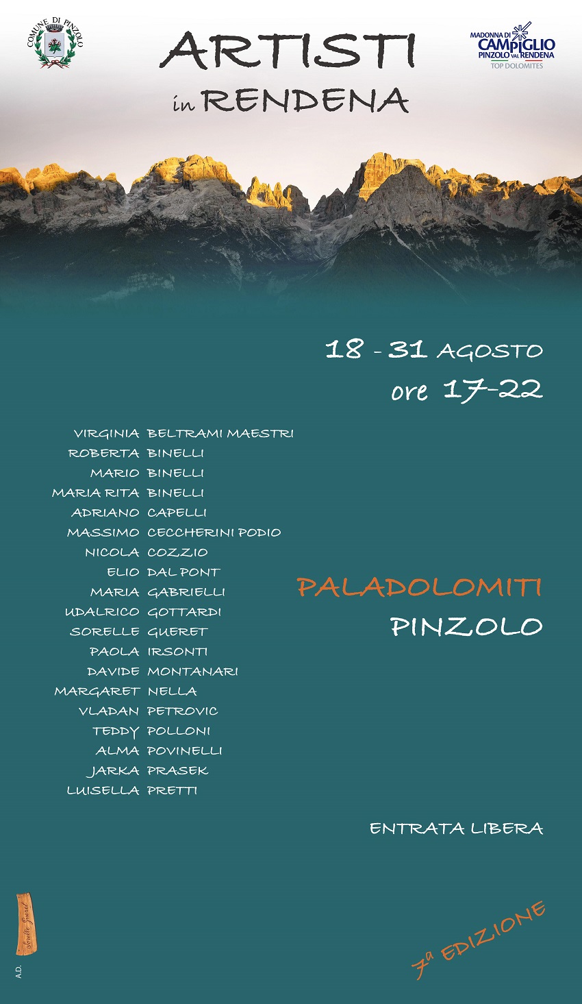 Artisti in Rendena – Dal 18 al 31 agosto 2020 al PalaDolomiti