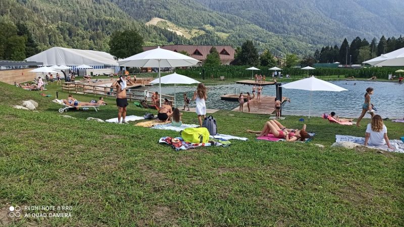 Grazie alla bellissima giornata di sole, ottima partenza per il biolago di Pinzolo
