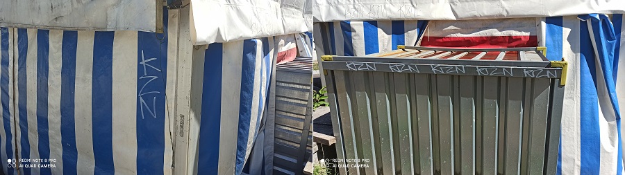 Scritte vandaliche alla Pineta