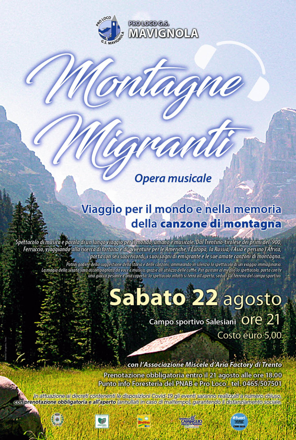 Mavignola, 22 agosto: Montagne Migranti