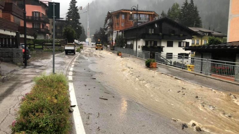 Maltempo e smottamenti a Madonna di Campiglio